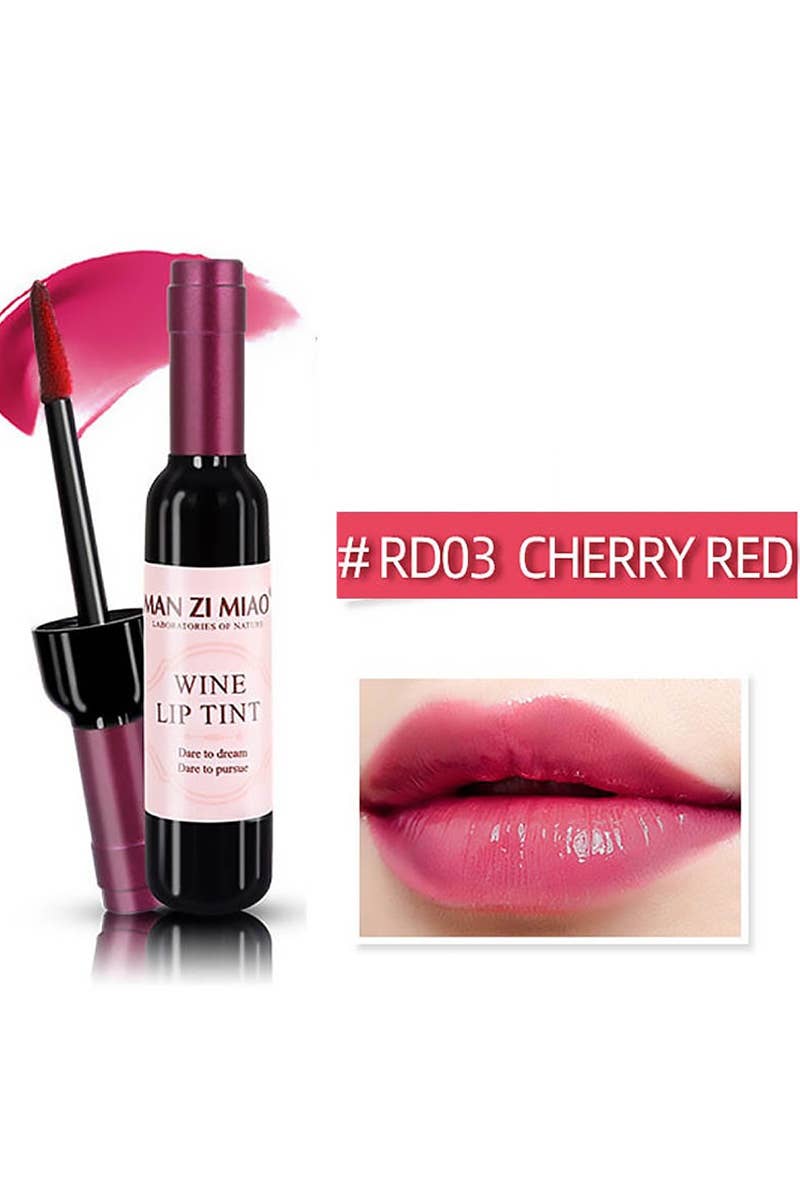Wine Bottle Shape Lip Tint – Long-Lasting Waterproof Lip Stain | Buildable Color, Smudge-Proof Finish