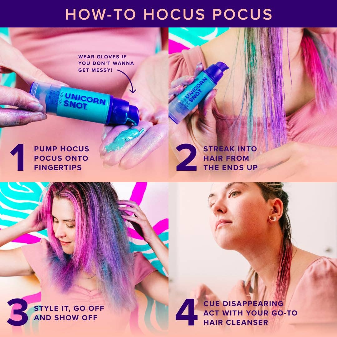 Hocus Pocus Hair Paint | Purple-Zap | Wash Out Hair Paint