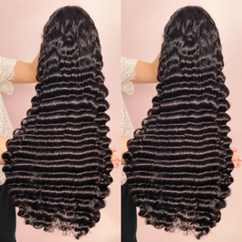 Esmeralda 13x4 HD Full Frontal Wig Pineapple Wave with Preplucked Hairline