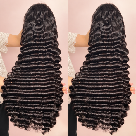 Esmeralda 13x4 HD Full Frontal Wig Pineapple Wave with Preplucked Hairline