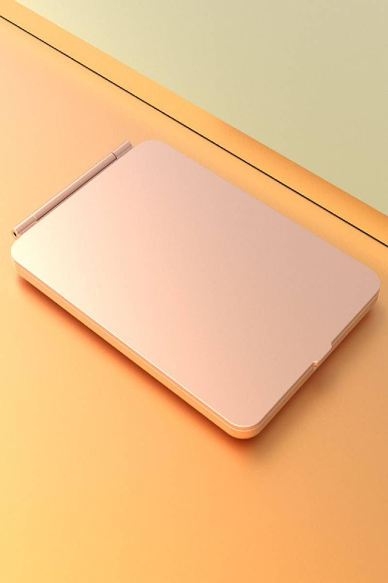 Rechargeable LED Travel Makeup Mirror | Portable Folding Vanity Mirror with Touch Dimmable Lights