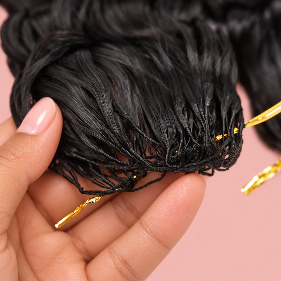 Natural Black #1B Crochet 100% Human Hair Bundle Muse Extension 100g