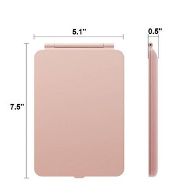 Rechargeable LED Travel Makeup Mirror | Portable Folding Vanity Mirror with Touch Dimmable Lights