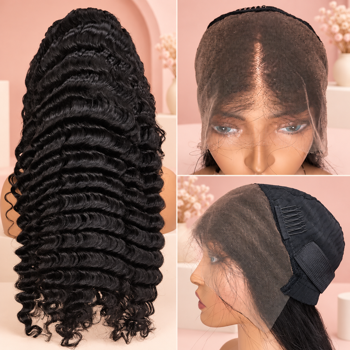 Esmeralda 13x4 HD Full Frontal Wig Pineapple Wave with Preplucked Hairline