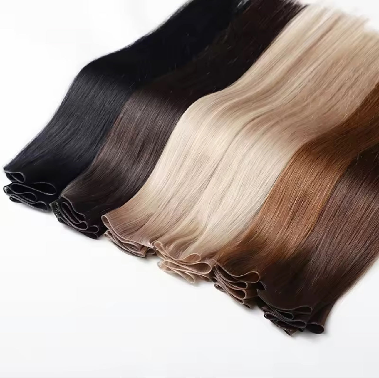 #1B Natural Black Seamless Clip-In Hair Extensions | 100% Human Hair | 12–30 Inches