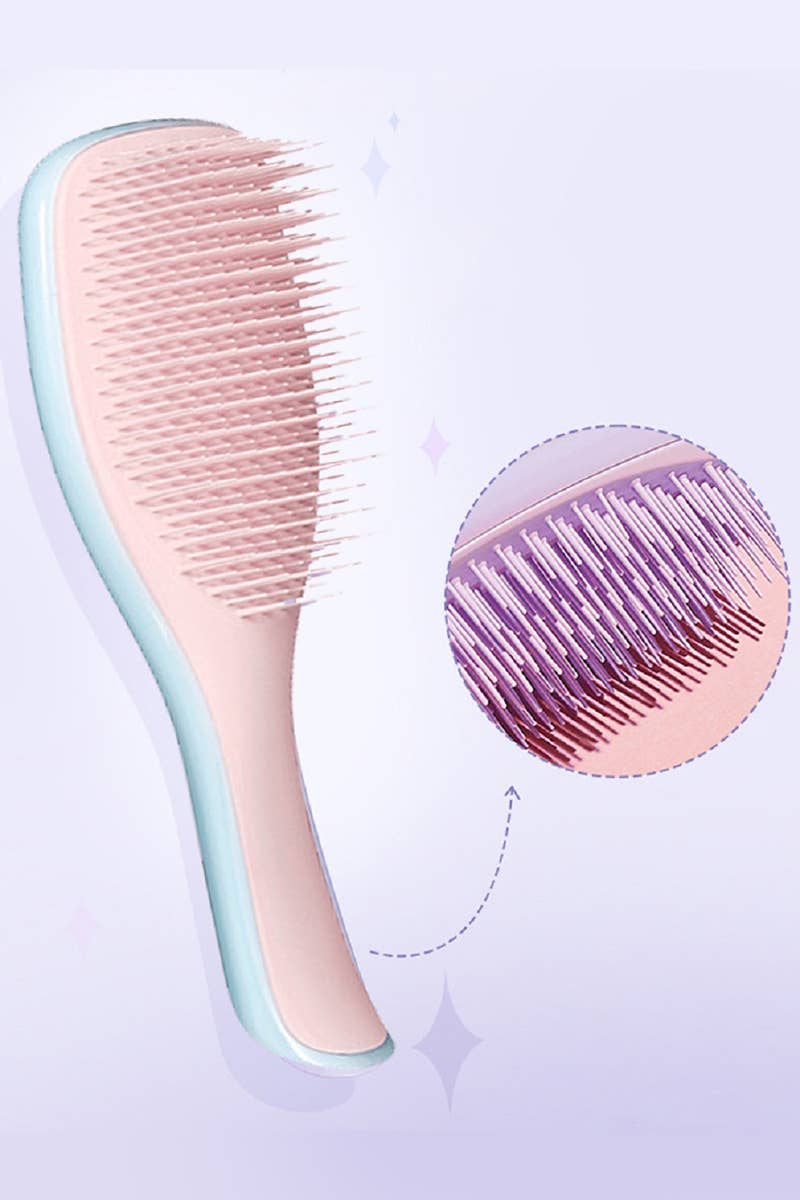 The Ultimate Detangler Hairbrush Comb For Wet & Dry: Pink/Blue