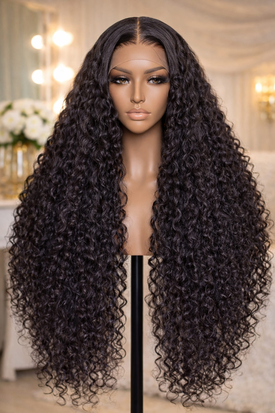 HD Burmese Curl 13×6 HD Lace Front Wig – Deep Curly Glueless Human Hair Wig