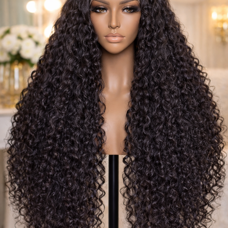 HD Burmese Curl 13×6 HD Lace Front Wig – Deep Curly Glueless Human Hair Wig