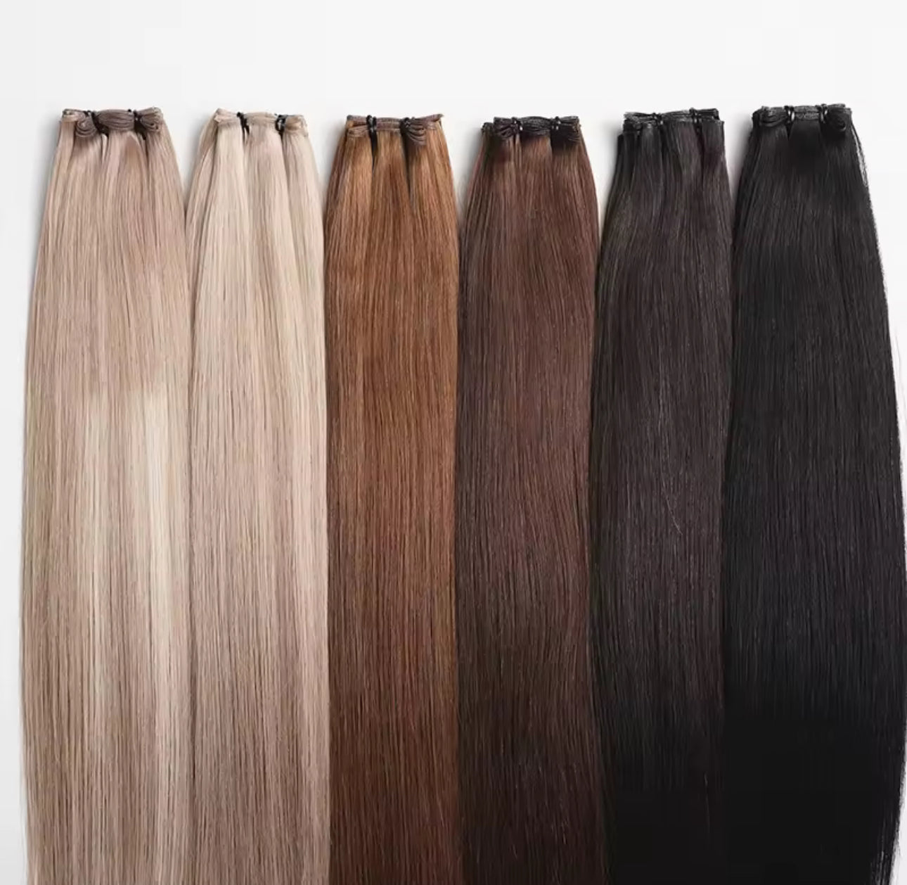 #1B Natural Black Seamless Clip-In Hair Extensions | 100% Human Hair | 12–30 Inches