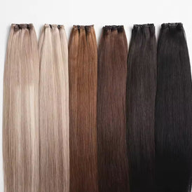 #1B Natural Black Seamless Clip-In Hair Extensions | 100% Human Hair | 12–30 Inches