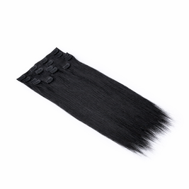 #1 Black Seamless Clip-In Hair Extensions | 100% Human Hair | 12–30 Inches