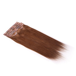#6 Chestnut Brown Seamless Clip-In Hair Extensions | 100% Human Hair | 12–30 Inches