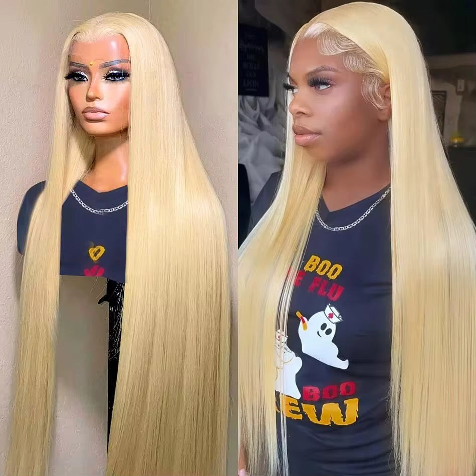 Blonde Silky Straight 13 x 4 HD Lace Human Hair Wig