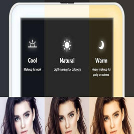 Rechargeable LED Travel Makeup Mirror | Portable Folding Vanity Mirror with Touch Dimmable Lights