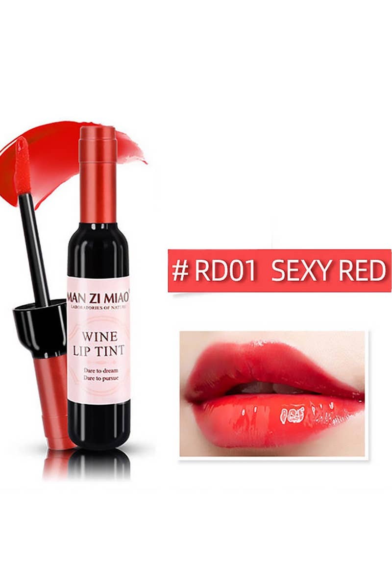 Wine Bottle Shape Lip Tint – Long-Lasting Waterproof Lip Stain | Buildable Color, Smudge-Proof Finish