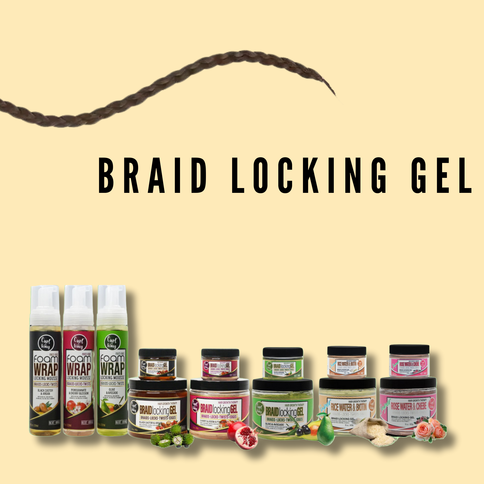 Braid Locking Gel Super Hold [Rose Water]