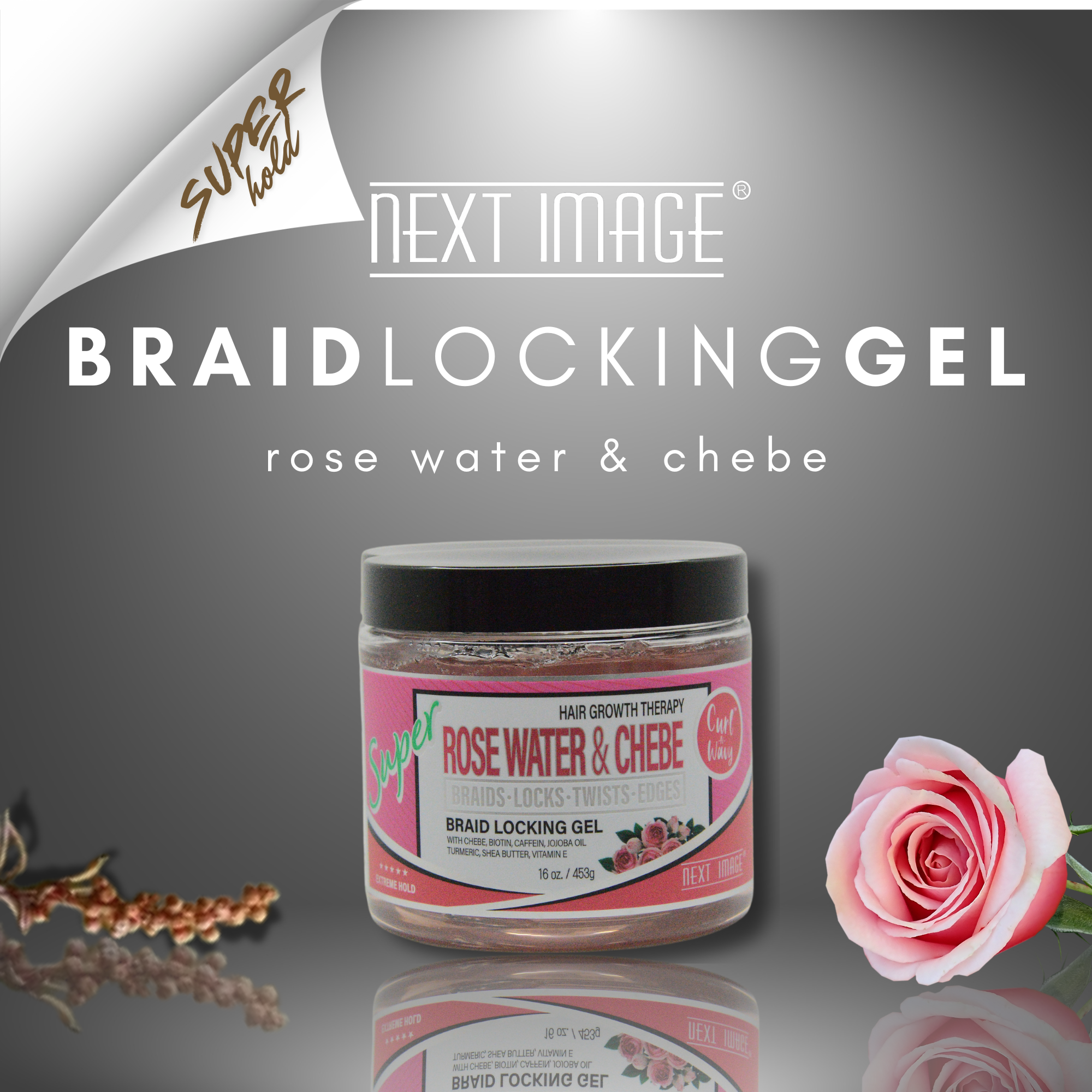 Braid Locking Gel Super Hold [Rose Water]