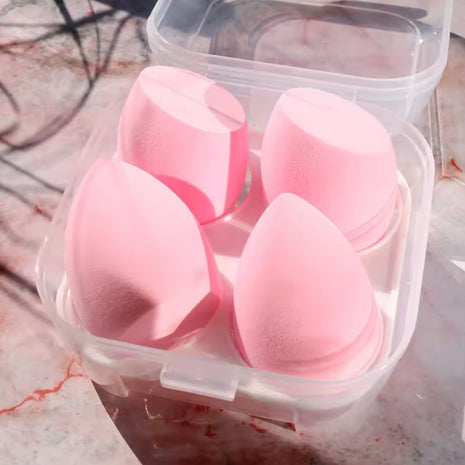 Beauty Egg Blender Sponge w/ Container - Baby Pink