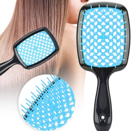 Detangling Hair Massage Comb Brush - Black/Blue
