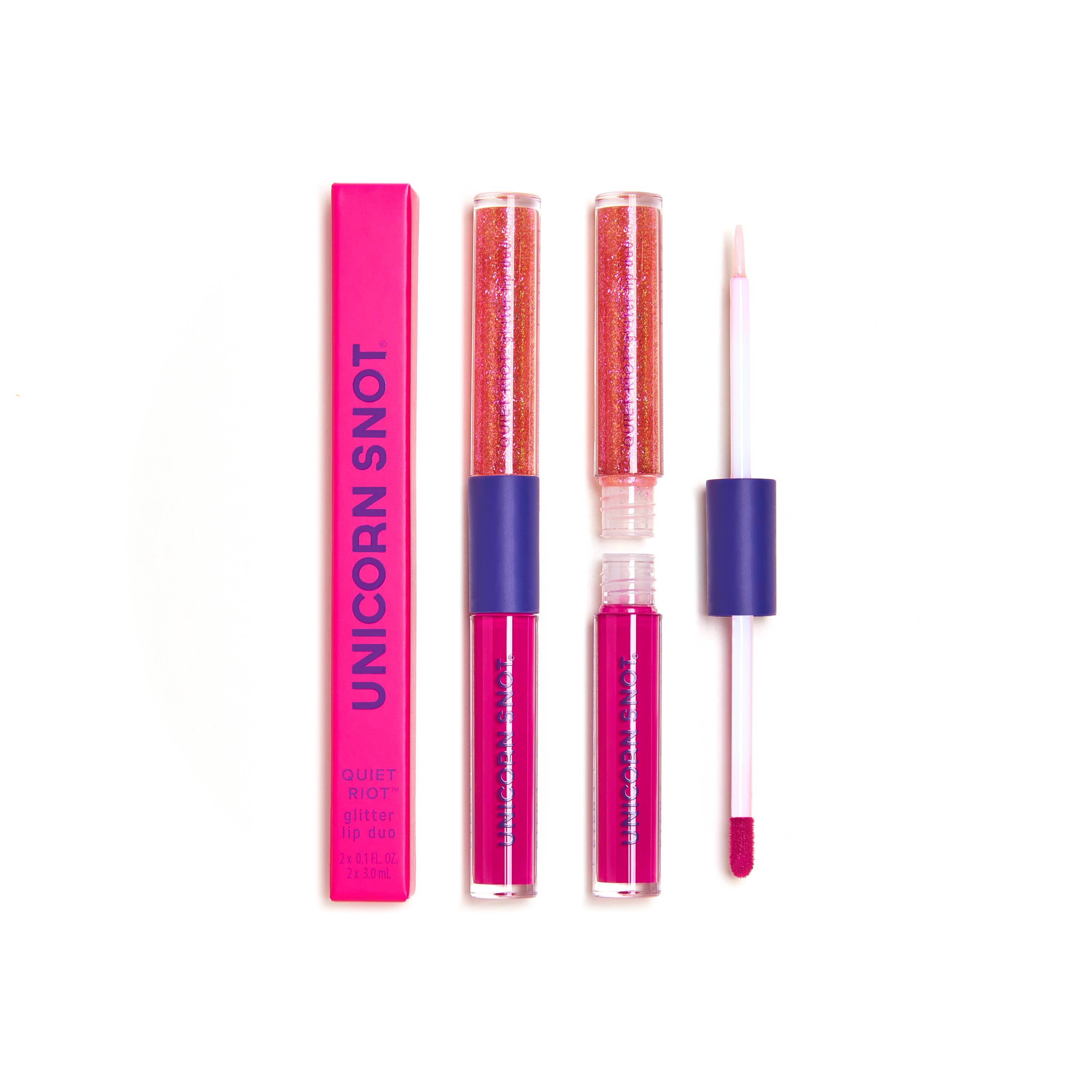 Quiet Riot 2in1 | Pink-Fusion | Glitter Lip Duo | Lip Paint
