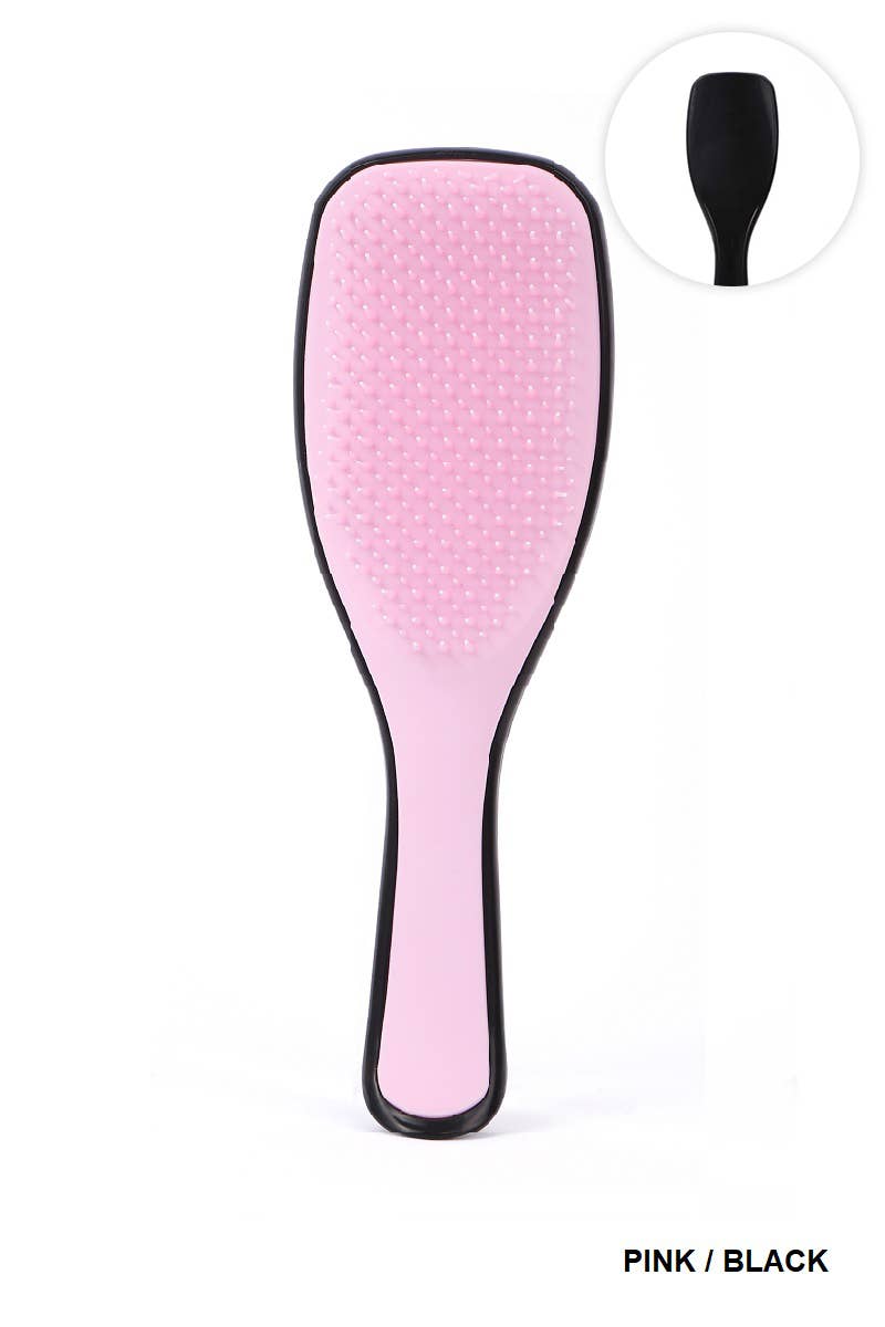 The Ultimate Detangler Hairbrush Comb For Wet & Dry - Pink/Black