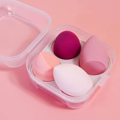 Beauty Egg Blender Sponge w/ Container - Pink