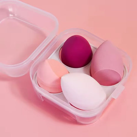 Beauty Egg Blender Sponge w/ Container - Pink