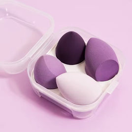 Beauty Egg Blender Sponge w/ Container - Purple