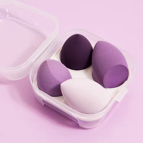 Beauty Egg Blender Sponge w/ Container - Purple